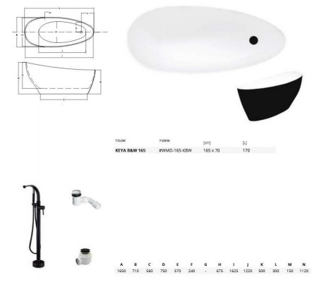 Freistehende Badewanne Wanne Standbadewanne Duschen Pool Bad Dusche
