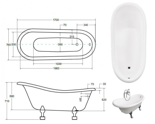 Freistehende Badewannen Antik Stil Badewanne Klassische Wanne Bad