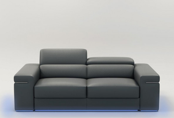 Multifunktions Ledercouch Sitz Polster Wohnzimmer Set Leder Garnitur Sofa 3+2