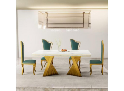 Luxus Esstisch Esszimmer Tisch Gold Metall Tische Esstische Möbel Einrichtung