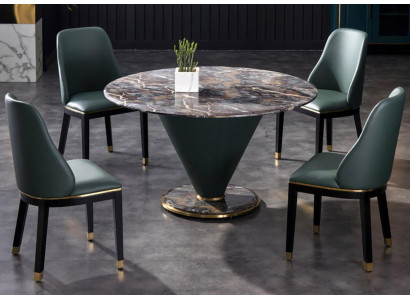 Runder Säulen Tische Design Tisch Stein Möbel Esszimmer Rund Esstische Modern