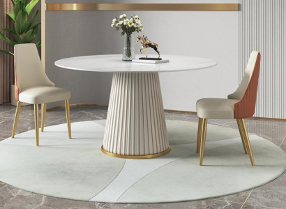 Luxus Tische Runder Tisch Runde Design Möbel Edelstahl Esszimmer Esstische Neu