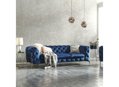 Chesterfield Textil Sofa Polster Sitz Couch Big XXL 3 Sitzer Stoff Couchen 