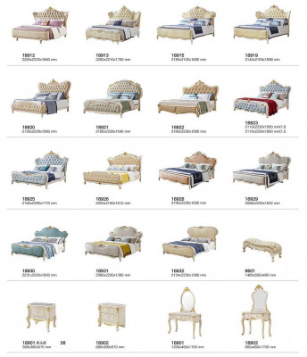 Chesterfield Bett Nachttisch 3tlg. Set Betten Schlafzimmer Leder Massivholz