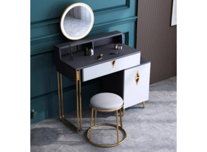 Schminktisch Tisch Schlafzimmer Hocker Spiegel Jugend Modern Stil