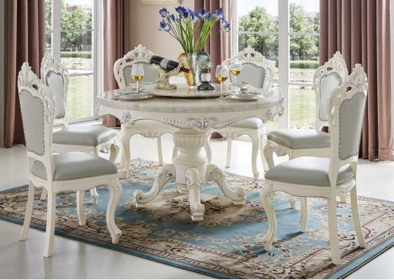 Esszimmer Stühle Barock Lehnstühle Klassische Essgruppe 6x Massivholz