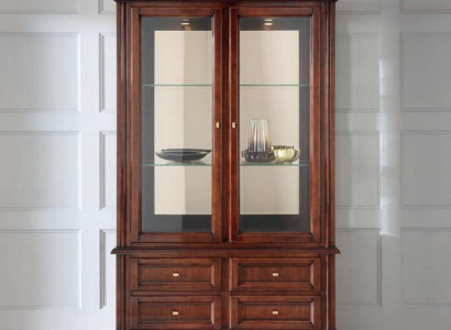 Vitrine Schränke Möbel Klassischer Stil Vitrinen Wohnzimmer Anrichte Glas Holz
