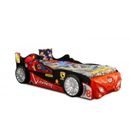 Edles Designer Kinderbett Rennwagen Schlaf Betten Kinder Möbel Bett + Matratze