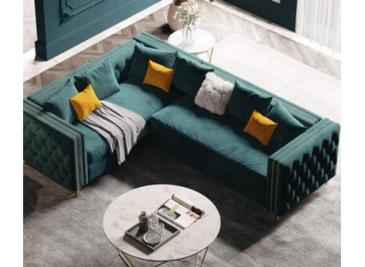 Ecksofa L-form Eck Polstersofa Couch Sofas Stoff Chesterfield Möbel