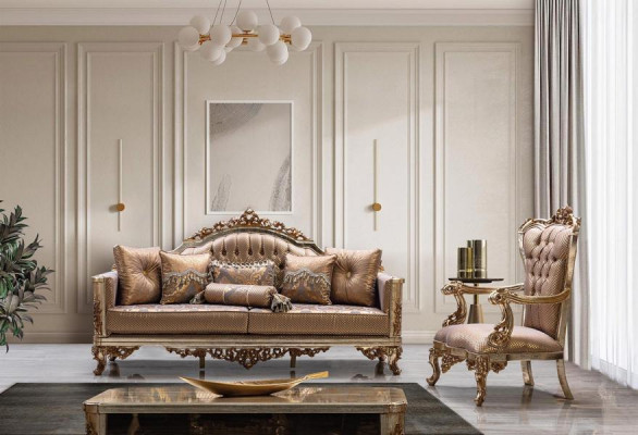 Wohnzimmer Set Sofagarnitur 3+1 Sitzer Sofa Couch Klassische Couchen