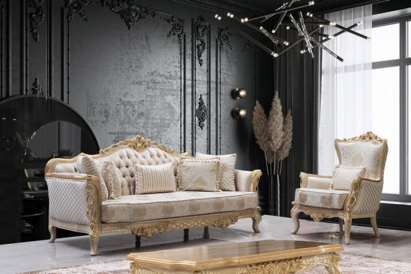 Königlicher Couchtisch Tisch 120x80 Tische Barock Rokoko Couchtische