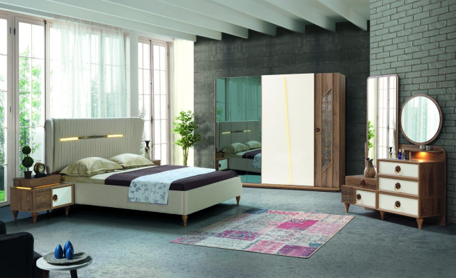 Schlafzimmer Bett Polster Design Luxus Doppel Hotel Betten Holz Möbel