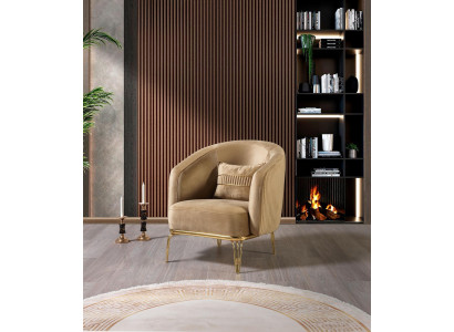 Wohnzimmer Luxus Sessel 1er Einsitzer Couch Möbel neu Modern Beige