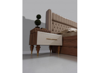 Schlafzimmer Nachttische Material Holz Stil Möbel Braun Neu Luxus