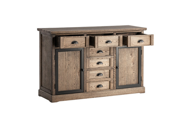 Konsolentisch Braun Holz Schublade Regal Beistelltisch Anrichte Kommode Möbel
