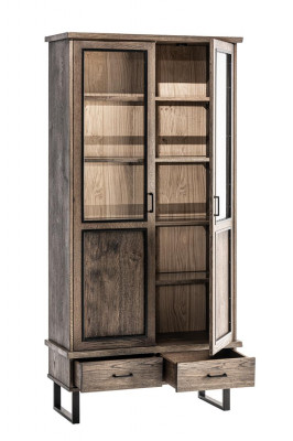 Klassische Vitrine Schrank italienische Möbel Vitrinenschrank Vitrinen Neu 22802