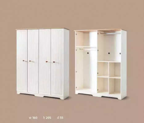 Klassische Möbel Regal Schränke Schrank Schlafzimmer Holz 160cm Luxus
