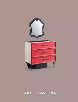 Klassisches Sideboard Kommode Schrank Kommoden Schlafzimmer Rot Holz
