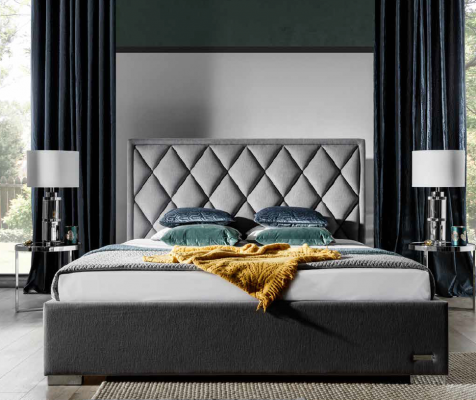 Designer Bett Schlafzimmer Betten Textil Leder Hotel Luxus Polster Sitz Stoff