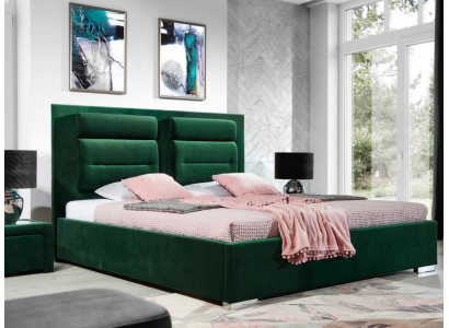 Designer Bett Schlafzimmer Betten Textil Leder Hotel Luxus Polster Samt