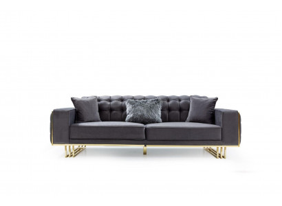 sofa Luxus Möbel Wohnzimmer Füße 240cm Couch Sofas Couchen 3 Sitzer