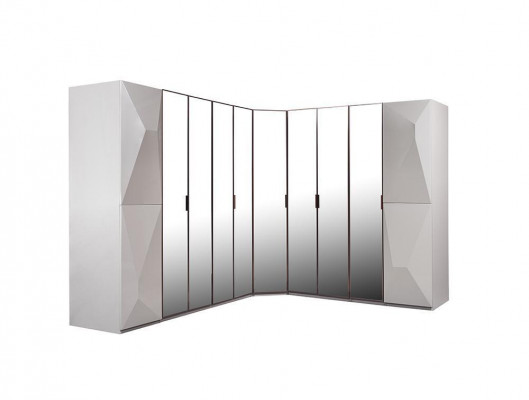Eckschrank Design Luxus Schlafzimmermöbel Holz Kleiderschrank Modern