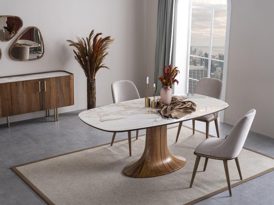 Luxus Komplett Esstisch 4x Stühle Luxus Esszimmer Einrichtung Design Möbel