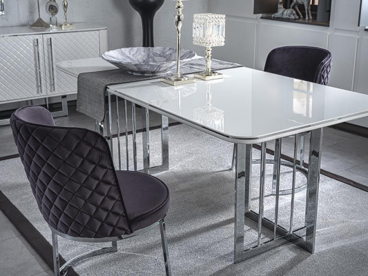 Esszimmer Möbel Luxus Komplett Esstisch Sideboard mit Spiegel Design 4x Stühle