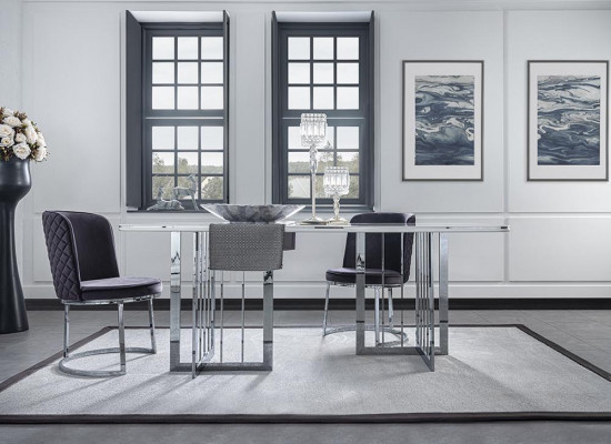 Esszimmer Möbel Luxus Komplett Esstisch Sideboard mit Spiegel Design 4x Stühle