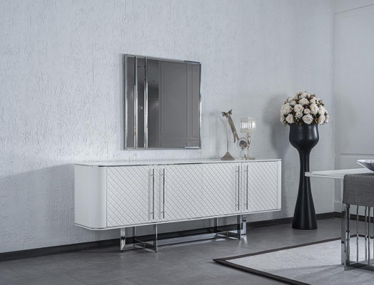 Luxus Sideboard mit Spiegel Esszimmer Einrichtung Modern Design Möbel 