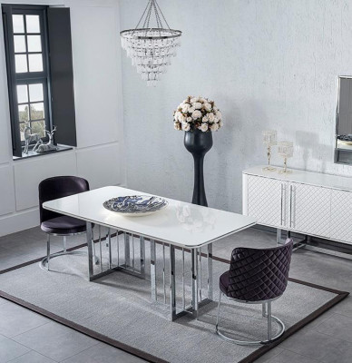 Modern Design Möbel Esszimmer Esstisch Luxus 4x Stühle Neu Einrichtung