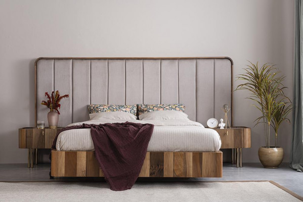 Luxus Schlafzimmer Komplett Polster Möbel Doppel Bett Moderne Kleiderschrank