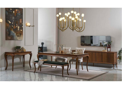 Essgruppe Esszimmermöbel Essecke Set Esszimmer 8tlg Holz Braun Tisch