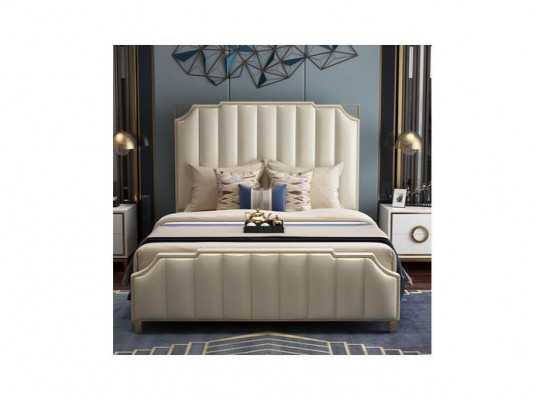Bett 2x Nachttisch 3 tlg. Schlafzimmer Set Design Modern Luxus Möbel