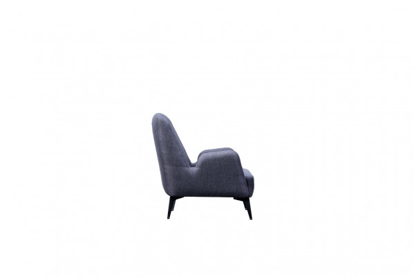 Designer Grauer Sessel Luxus 1 Sitzer Polstersessel Textil Polstersessel