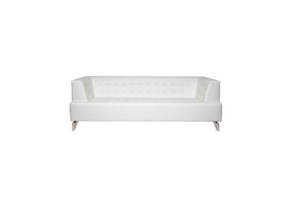 Weißer Zweisitzer Luxus Sofa Moderner 2-Sitzer Clubsofa Lounge Couch Neu