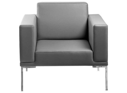 Grauer Fernsehsessel Designer Polstersessel Lehnsessel Relax Einsitzer