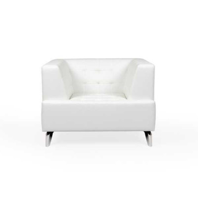 Weißer Sessel Fernsehsessel Lounge Einsitzer Wohnzimmer Club Relaxsessel