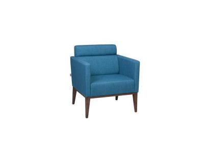Blauer Relaxsessel Wohnzimmer 1-Sitzer Polster Couch Luxus Clubsessel