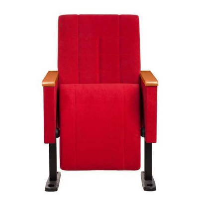Designer Roter Luxus Stuhl 1-Sitzer Moderner Lehnstuhl Textil Holzmöbel
