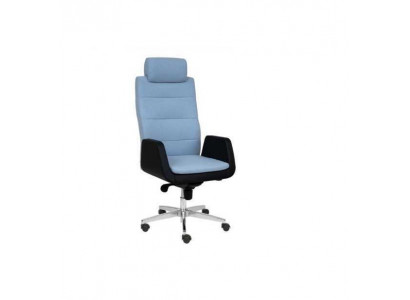 Blau-Schwarzes Bürostuhl Luxus Drehstuhl Chefsessel Designer Stühle