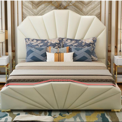 Design Leder Betten Hotel Doppel Bett Schlafzimmer Möbel Einrichtung
