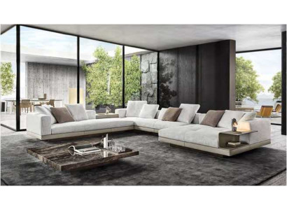 U-Form Sofa Modern Ecksofa Polstercouch Textil Wohnlandschaft Eckgarnitur