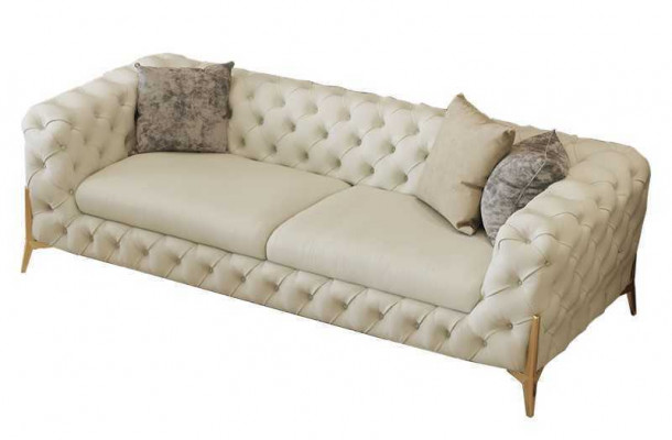 Sofagarnitur 3+1 Sitzer Set Design Sofas Polster Leder Relax Moderne Möbel