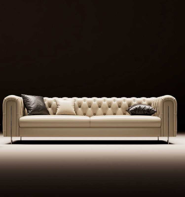 Set 2 tlg Wohnzimmer Sofagarnitur Dreisitzer Sofa Modern Sessel Leder