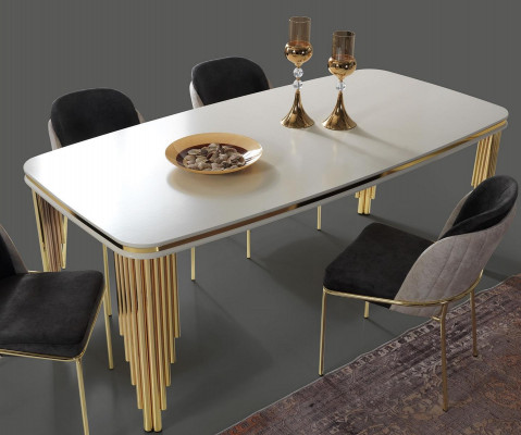 Moderner Küchenstuhl Esszimmermöbel Stühle Lehnstühle Polstermöbel Gold