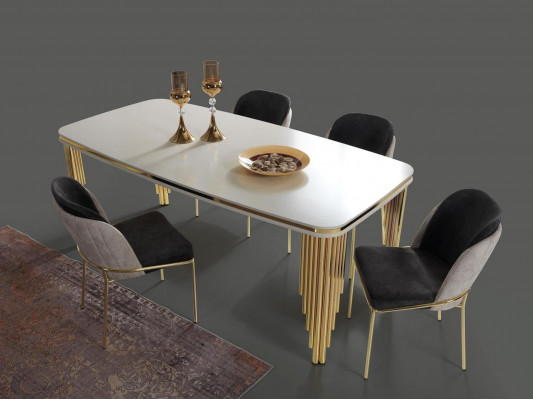 Moderner Küchenstuhl Esszimmermöbel Stühle Lehnstühle Polstermöbel Gold