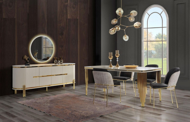 Luxus Sideboard Kommode Holz Anrichte Schrank Esszimmer Modern Weiß