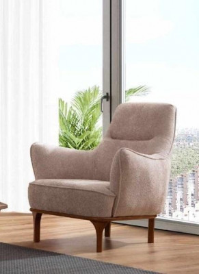 Beige Sofagarnitur Dreisitzer Sessel Luxus Sessel Beige Moderne Möbel