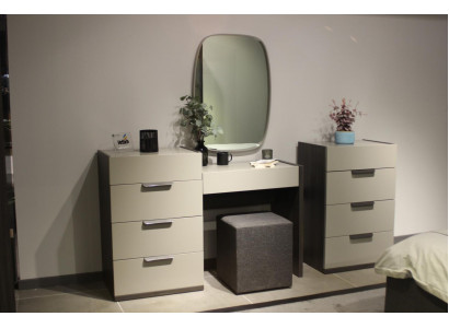 Schminktisch mit Spiegel Make Up Schlafzimmer Design Möbel Holz 2tlg. Neu